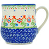 Polish Pottery Pear Mug Spring Flowers