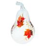 Glass Pear Shaped Jar 12&quot; Red Fall Glass