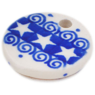 Polish Pottery Pendant 0&quot; Swirling Stars