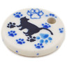 Polish Pottery Pendant 1" Kitty Prints