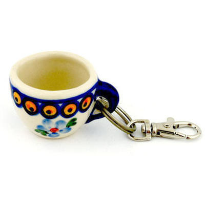 Polish Pottery Pendant Keychain 4&quot;