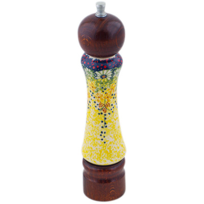 Polish Pottery Pepper Grinder 0&quot; Sunshine Grotto UNIKAT