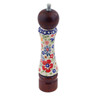 Polish Pottery Pepper Grinder 8&quot; Botanical Sprinkles UNIKAT