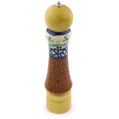 Polish Pottery Pepper Grinder 8&quot; Country Berries UNIKAT