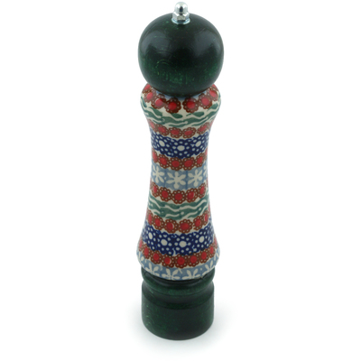 Polish Pottery Pepper Grinder 8&quot; Daisy UNIKAT