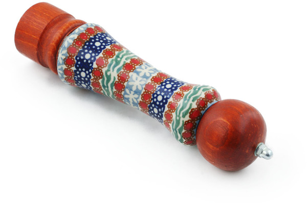 Daisy Theme Certificate of Authenticity Signature UNIKAT Polish Pottery 8¼-inch Pepper Grinder 