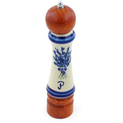 Polish Pottery Pepper Grinder 8&quot;