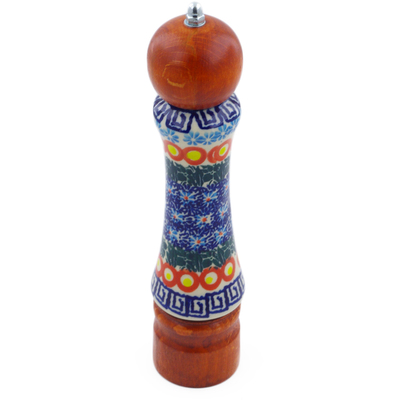 Polish Pottery Pepper Grinder 8&quot;