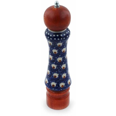 Polish Pottery Pepper Grinder 8&quot;