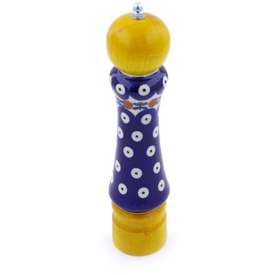Polish Pottery Pepper Grinder 8&quot; Mosquito