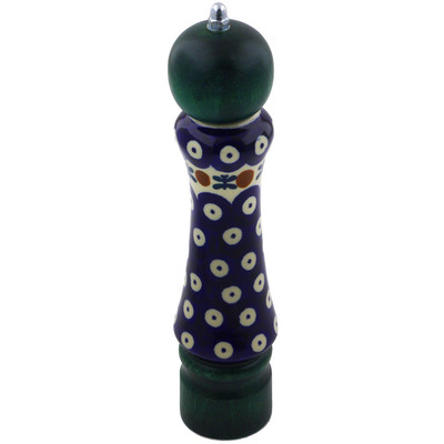 Polish Pottery Pepper Grinder 8&quot; Mosquito