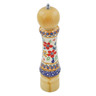 Polish Pottery Pepper Grinder 8&quot; Summer Bouquet UNIKAT