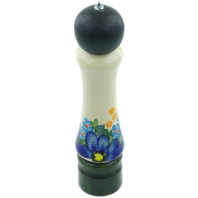 Polish Pottery Pepper Grinder 8&quot; Sweet Garden UNIKAT