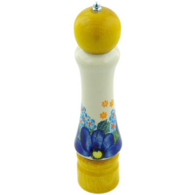 Polish Pottery Pepper Grinder 8&quot; Sweet Garden UNIKAT