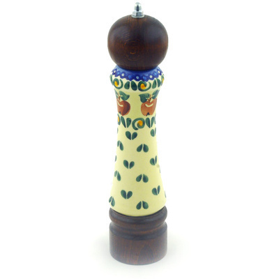 Polish Pottery Pepper Grinder 9&quot;