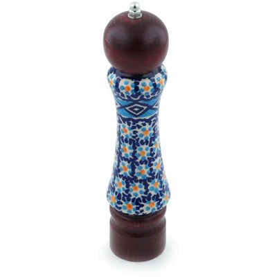 Polish Pottery Pepper Grinder 9&quot;