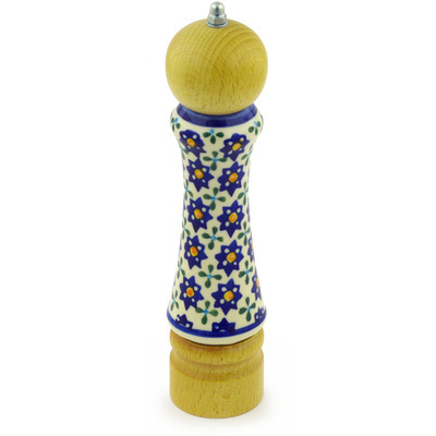 Polish Pottery Pepper Grinder 9&quot;