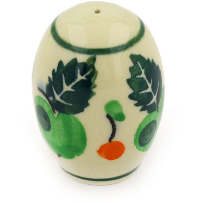 Polish Pottery Pepper Shaker 2&quot; Apple And Cherry Bloom