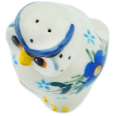 Polish Pottery Pepper Shaker 2&quot; Blue Joy