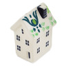 Polish Pottery Pepper Shaker 2&quot; Flourishing Green Flowers