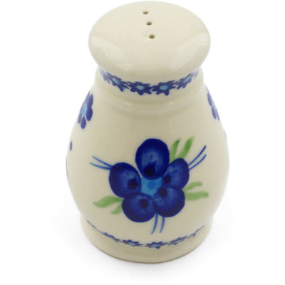 Polish Pottery Pepper Shaker 3&quot; Bleu-belle Fleur