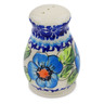 Polish Pottery Pepper Shaker 3&quot; Bold Blue Poppies UNIKAT