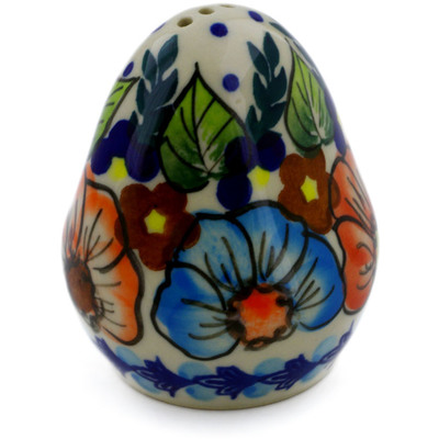 Polish Pottery Pepper Shaker 3&quot; Bold Poppies