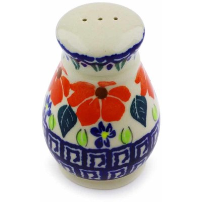 Polish Pottery Pepper Shaker 3" Grecian Fields