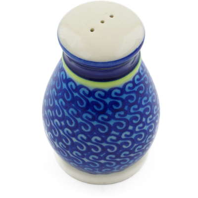 Polish Pottery Pepper Shaker 3&quot; Midnight Eclipse