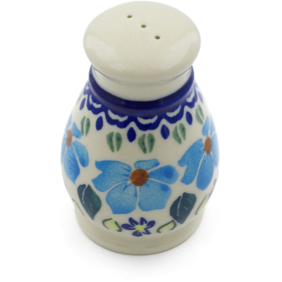 Polish Pottery Pepper Shaker 3&quot; Pansy Morning