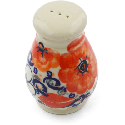 Polish Pottery Pepper Shaker 3&quot; Poppy Passion UNIKAT