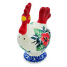 Polish Pottery Pepper Shaker 3&quot; Red Pansy