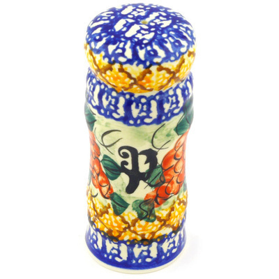 Polish Pottery Pepper Shaker 5&quot; Colorful Bouquet UNIKAT