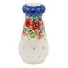 Polish Pottery Pepper Shaker 6&quot; Candy Red Poppy UNIKAT