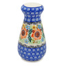 Polish Pottery Pepper Shaker 6&quot; Orange Wreath UNIKAT
