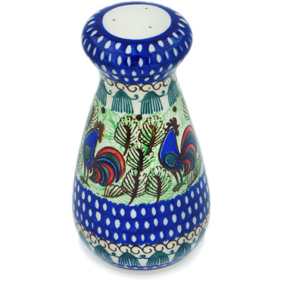 Polish Pottery Pepper Shaker 6&quot; Rooster Row UNIKAT