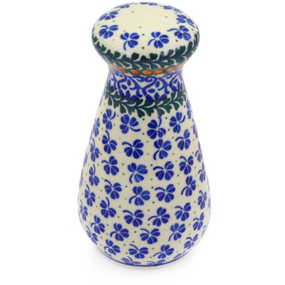 Polish Pottery Pepper Shaker 6&quot; Shamrock Fields