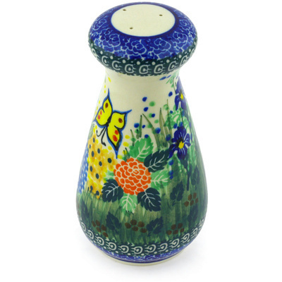 Polish Pottery Pepper Shaker 6&quot; Spring Garden UNIKAT