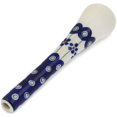 Polish Pottery Pestle 7&quot; Flowering Peacock