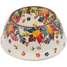 Polish Pottery Pet Bowl 6&quot; Autumn Wind UNIKAT