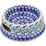 Polish Pottery Pet Bowl 6&quot; Blue Chain UNIKAT
