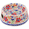 Polish Pottery Pet Bowl 6&quot; Botanical Sprinkles UNIKAT