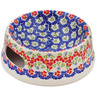 Polish Pottery Pet Bowl 6&quot; Red Chains UNIKAT