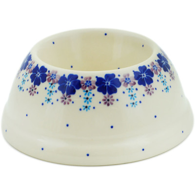 Polish Pottery Pet Bowl 6&quot; The Floral Wish