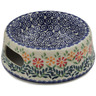Polish Pottery Pet Bowl 6&quot; Wave Of Flowers