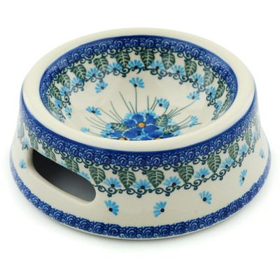 Polish Pottery Pet Bowl 7&quot; Forget Me Not UNIKAT