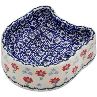 Polish Pottery Pet Bowl 7&quot; Full Blossom