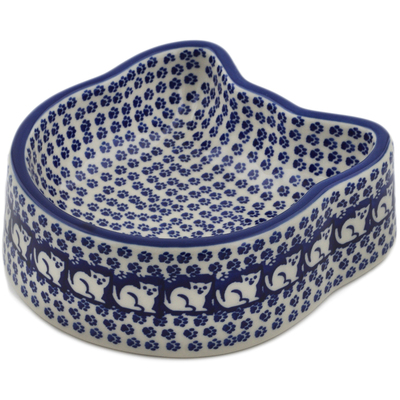 Polish Pottery Pet Bowl 7&quot; Meow