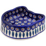 Polish Pottery Pet Bowl 7&quot; Peacock