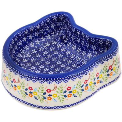 Polish Pottery Pet Bowl 7&quot; Rainbow Delight UNIKAT